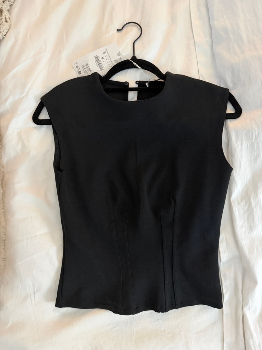 Zara NWT Black Structured Sleeveless Tank